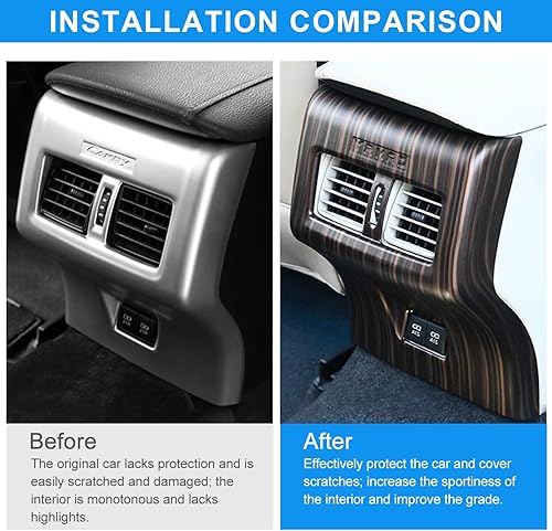 Miniatura 10 de Cubierta De Salida De Aire Acondicionado Trasero Del Coche Para Toyota Camry 2018 2019 2020 2021 2022 2023 Center Consol Armrest Box Accesorios -