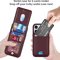Vista 22 de Havaya Funda para iPhone 13 Pro Max y iPhone 12 Pro Max, cartera compatible con magsaf 2 en 1, desmontable magnética con tarjetero y ranura trasera