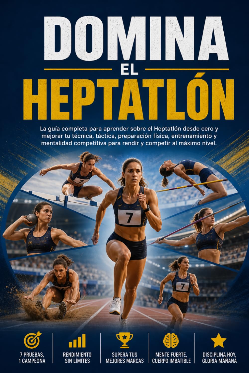 Domina el Heptatlón: La guía completa para aprender sobre el Heptatlón desde cero y mejorar tu técnica, táctica, preparación física, entrenamiento y mentalidad competitiva