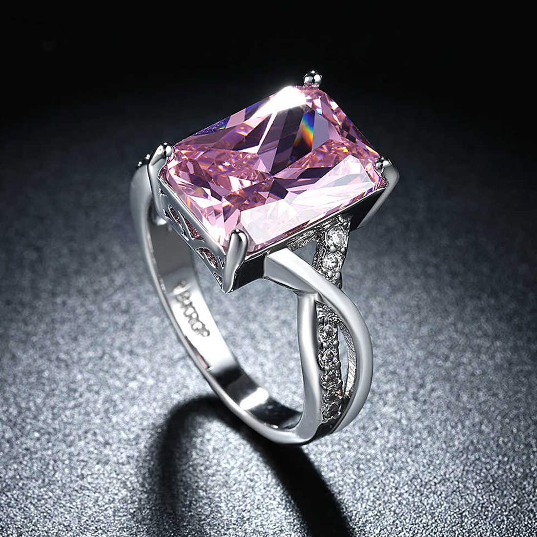 Crystal Silver Plated Swanky Ring (SMNJG-RNGG-5178)
