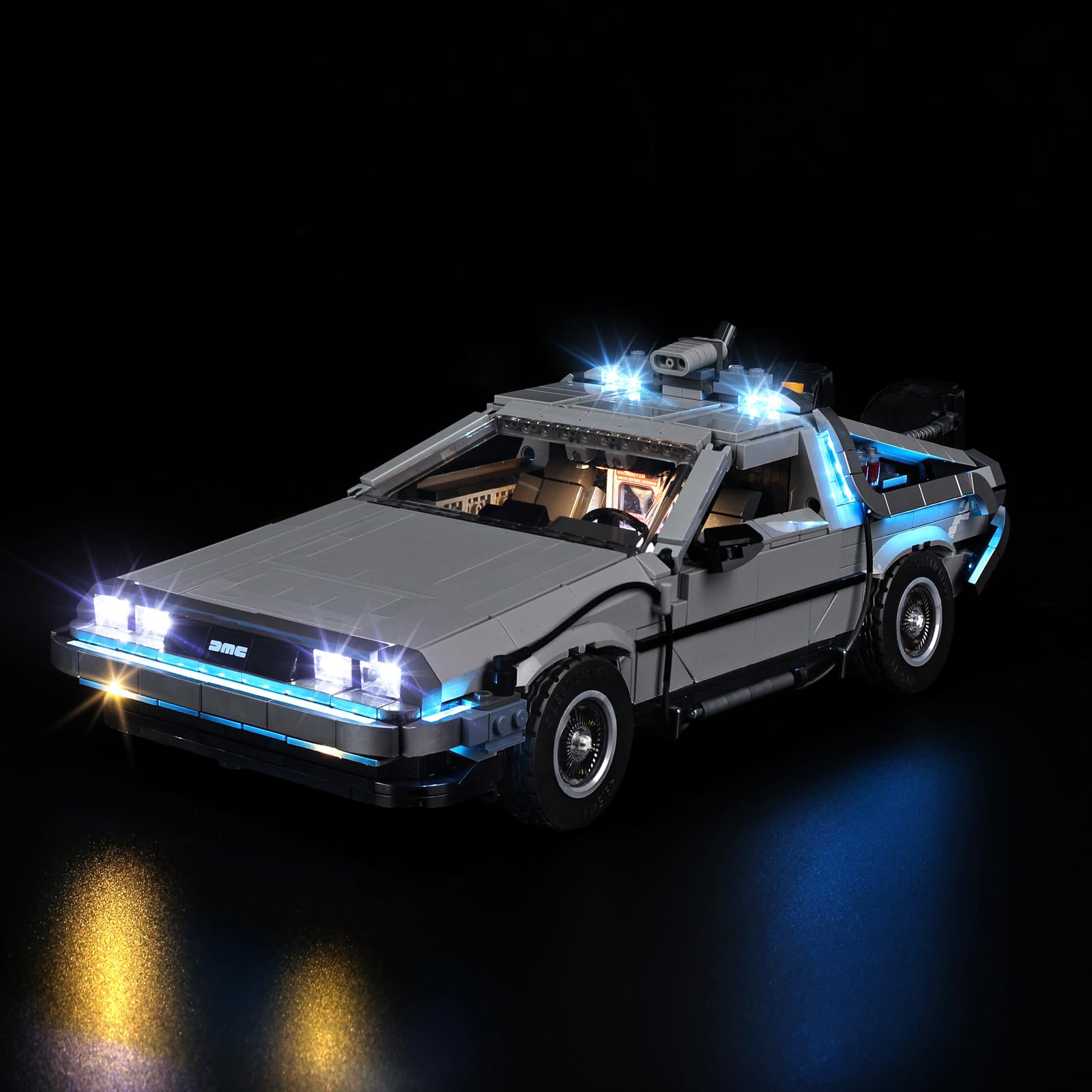 BrickSoul Led Light Kit for Back to The Future, Compatible with 10300 Building Set - Only Lights NO Blocks Set (Classic Version)