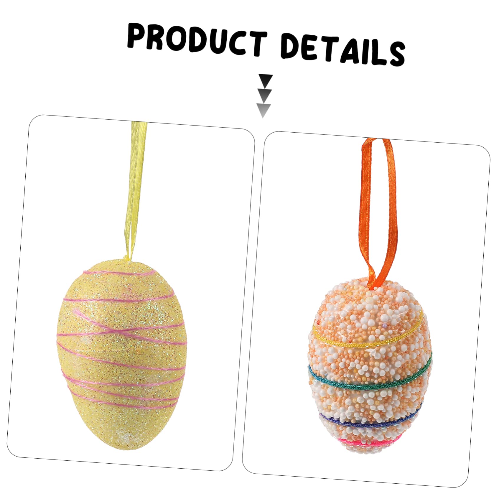 Cabilock 90stücke Bunte Ostereier Dekorationen Hängende Ornamente Für Ostern Für Osterbaum Und Frühlingsfeiern Gestaltete Eier Für DIY-Dekorationen