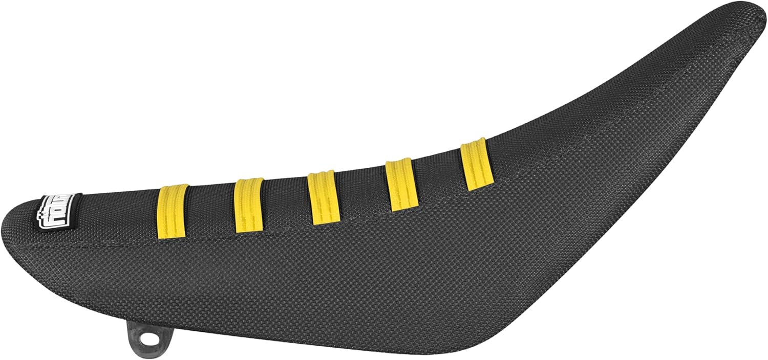 Enjoy Mfg Seat Cover - Compatible with Suzuki JR80 JR 80 - #198 (All Black/Yellow Ribs)