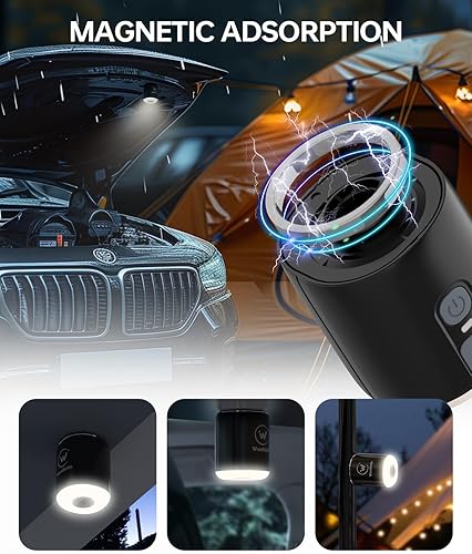 Miniatura 5 de Mini Air Pump for Inflatables, Tiny Electric Air Pump 4.5kPa with Camping Lantern and Magnetic Adsorption,Rechargeable Travel Air Pump for Air