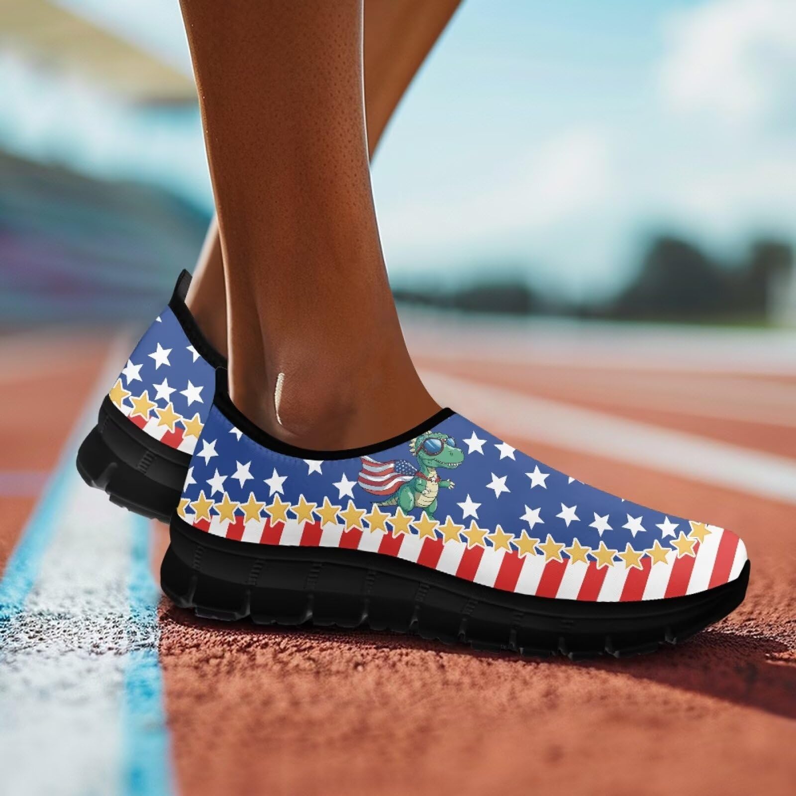 Męskie buty do biegania w mieście, lekkie podparcie łuku, oddychające mokasyny na rower, kemping, spacery, czarna podeszwa, Paski w gwiazdki, 40 EU