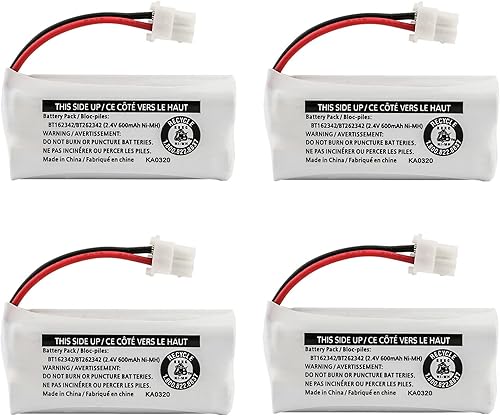 Miniatura 6 de Kastar Paquete de 1 batería de repuesto para Vtech BT162342 BT262342 BT266342 BT183342 BT283342 2SN-AAA40H-S-X2 batería y V-tech SN6107 SN1196