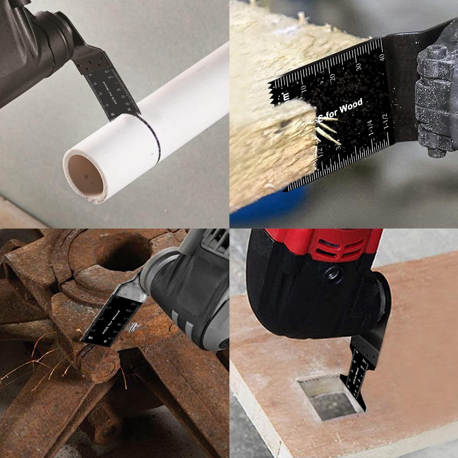 20Pcs Cuchillas Oscilantes Multiherramienta, Accesorios para Herramientas Oscilantes Multifunción, Profesionales de Madera/Metal/[lástico Universal de Liberación Rápida para Fein Multimaster, Ryobi
