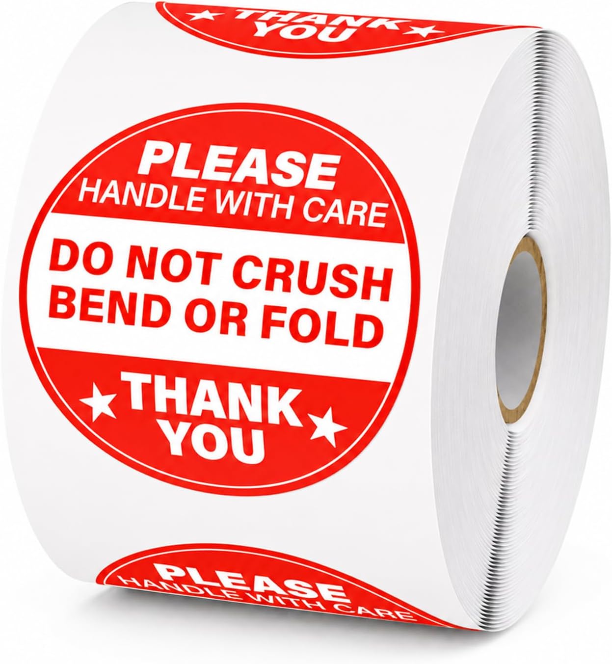 2" Do Not Crush Bend or Fold Stickers 500 Pcs Durable Vinyl Sticker