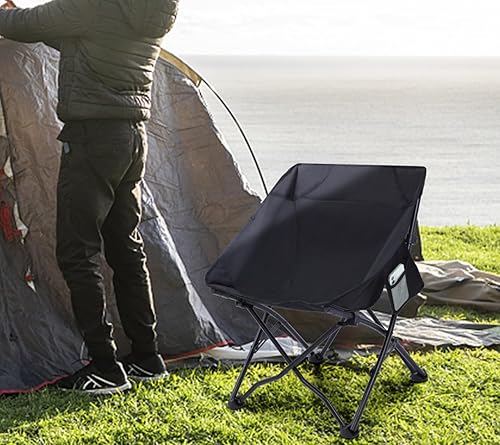 Miniatura 6 de WGOS Silla de camping, silla plegable, silla compacta ligera, silla de mochilero, sillas plegables, portátil con bolsa de transporte y correa para