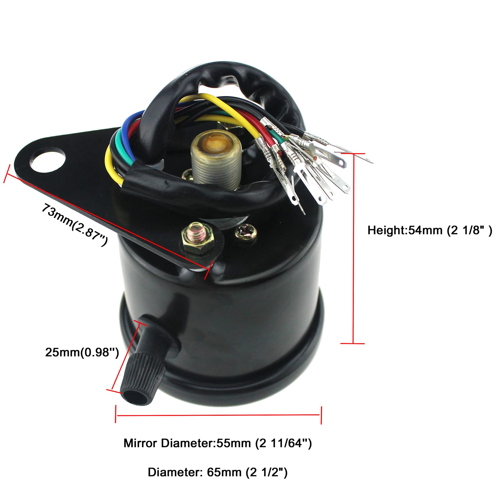 de 12V Velocímetro de Motocicleta,tacómetro,velocímetro con retroiluminación LED,Ajuste Universal para Todas Las Motocicletas