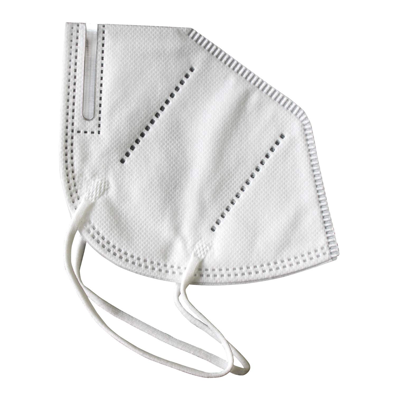 NHR KN95 Nonwoven White Mask, Anti Pollution, Mask Respirator with CE Certified and ISO 9001 Quality Assurance, Non Woven Fabric (White, Pack of 2) 2