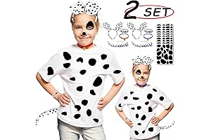 2 Sets Dalmatian Dog Costume Set: The Perfect Halloween Accessory!