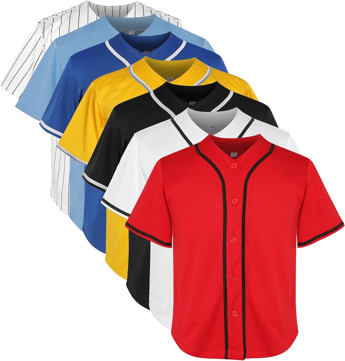 Youth Baseball Jersey Blank Boys T Shirt Button Down Hip Hop Fashion Sport Shirts Tops for Girls S-XL
