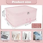 Extra Large Compression Packing Cubes for Travel Essentials, 2 Pack Expandable Travel Cubes for Packing Bags Suitcase Organizer, Pink
