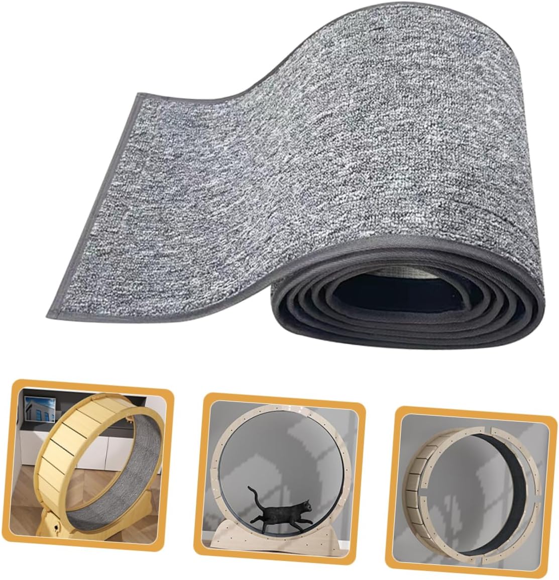 BESPORTBLE Cat Scratcher Pad Exercise Wheel Replacement Mat for Indoor Cats Non Slip Scratch Board Easy to Install Versatile and Safe Mat