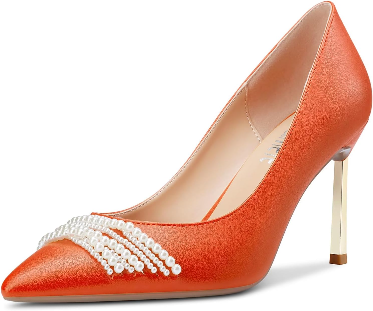 Castamere Women Slip-on High Heel Pointed Toe Pumps Prom Matte 8.5CM Heels C1