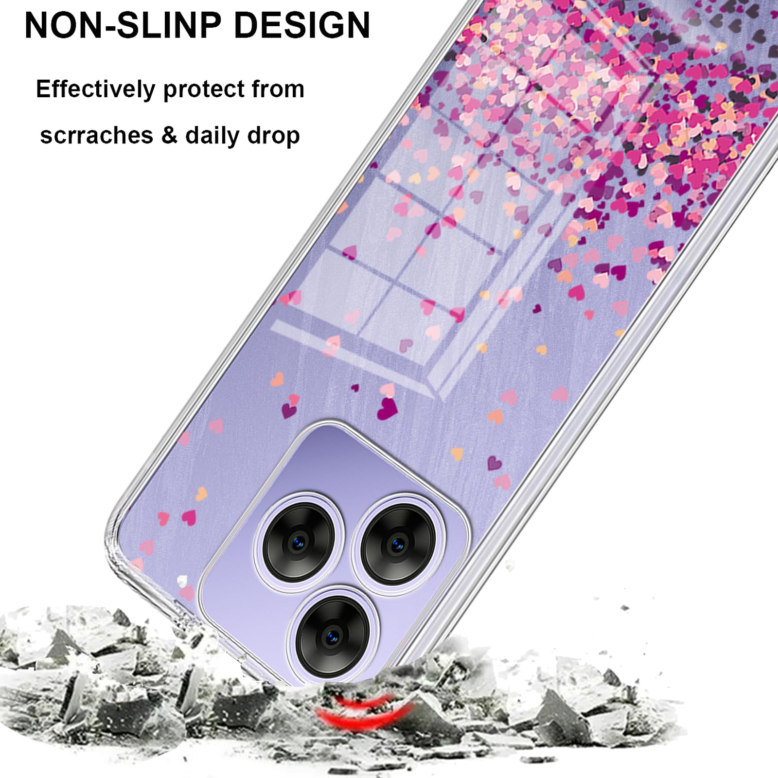 Coque Pour Blackview BV4800 (6.56") Protection Étui Cover Souple Silicone Phone Case TPU Housse Transparent + 3 Pack Verre Trempé - Téléphonie