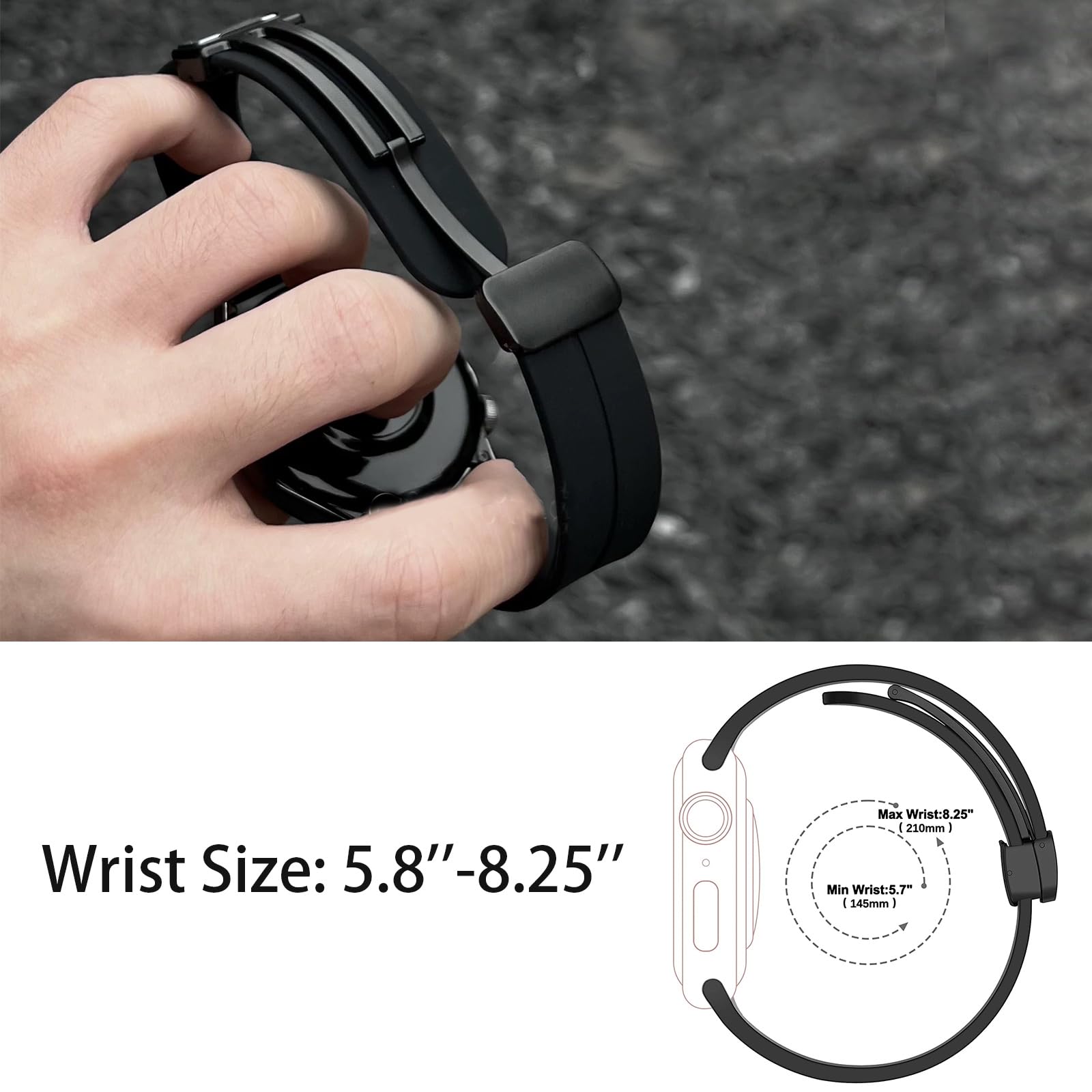 Blueshaweu Braccialetto compatibile con registratore vocale PLAUD NotePin, morbido silicone Dual Magnetic Regolabile Bracciali Compatibile con Registratore vocale PLAUD NotePin AI