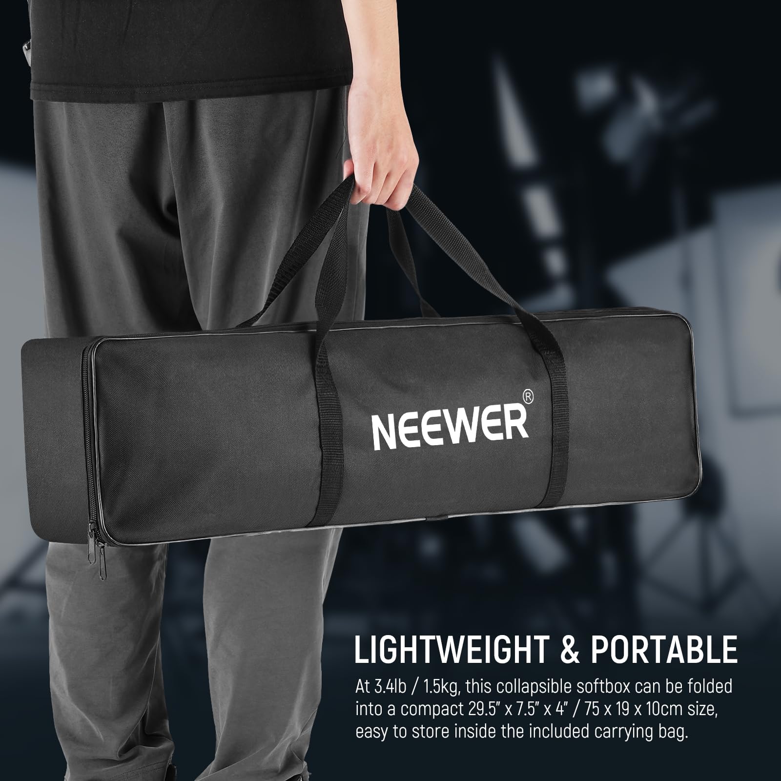 NEEWER 95cm Achteckige Octagonal Softbox, Quick Release Soft Box mit Bowens Mount Adapter Diffusor Gitter Tasche, für RGB CB60 CB60B CB200B MS60B MS60C MS150B Vision 4 Q4, kompatibel mit Godox, NS91P