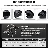 Vista 7 de Casco modular Moto Bluetooth con doble visera, con micrófono para Respuesta Automática Casco de Moto Homologado ECE Adecuado para Hombre Mujer