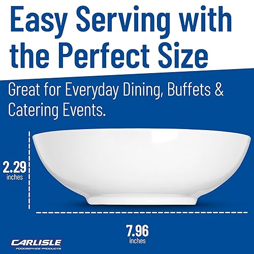 Miniatura 5 de Carlisle FoodService Products Epicure - Tazón de plástico para servir ensalada para el hogar y el restaurante, melamina, 40 onzas, blanco, (paquete