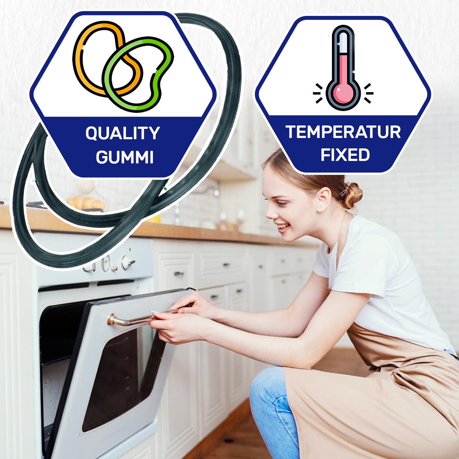 Oven Door Seal 440x360 mm with Original Code 42822687 42832275 for Candy for Hoover, Rubber Gasket with 4 Hooks - Image 4
