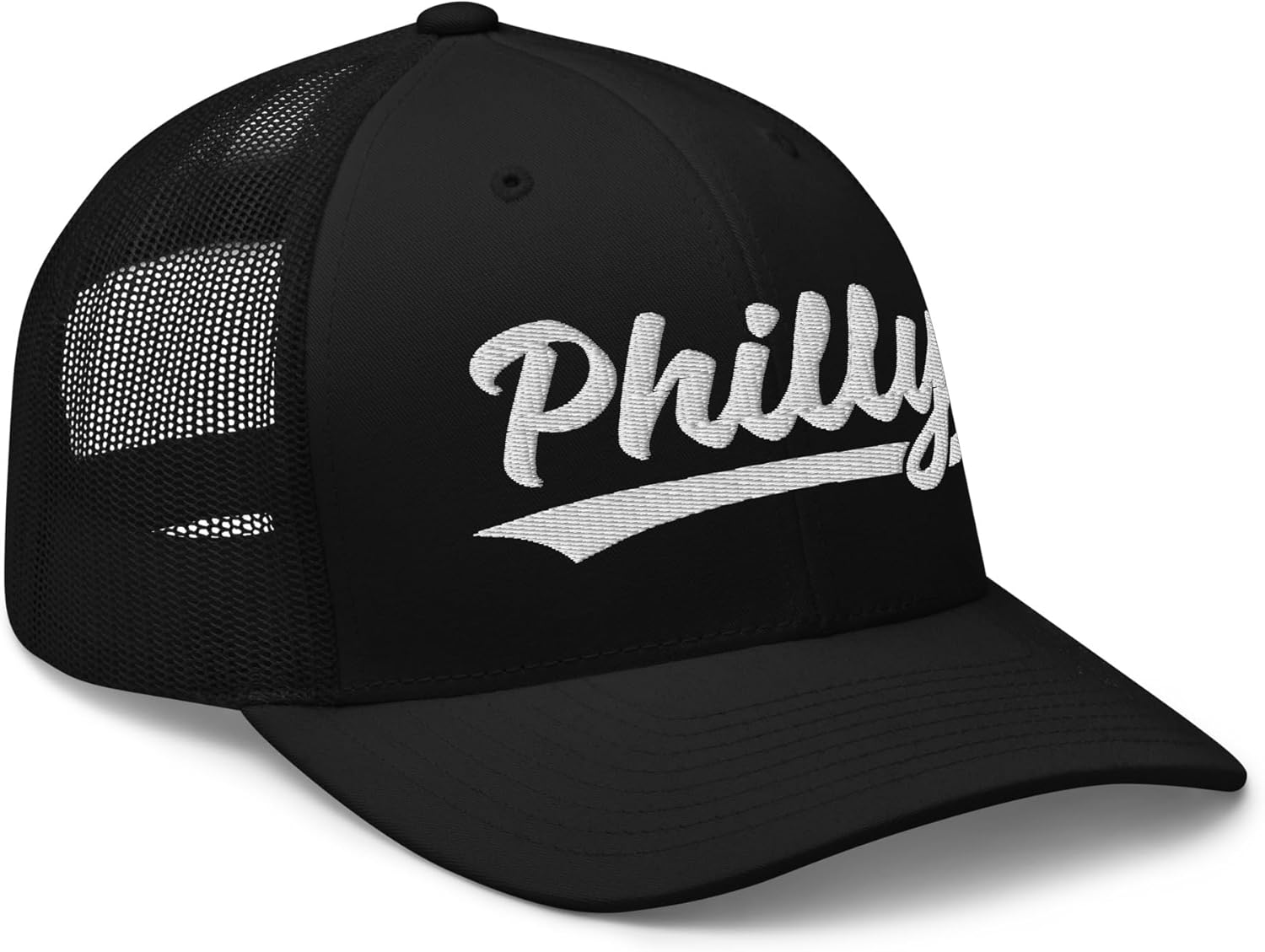 Vintage Philly Baseball Script Mesh Retro Philadelphia Trucker Hat Cap