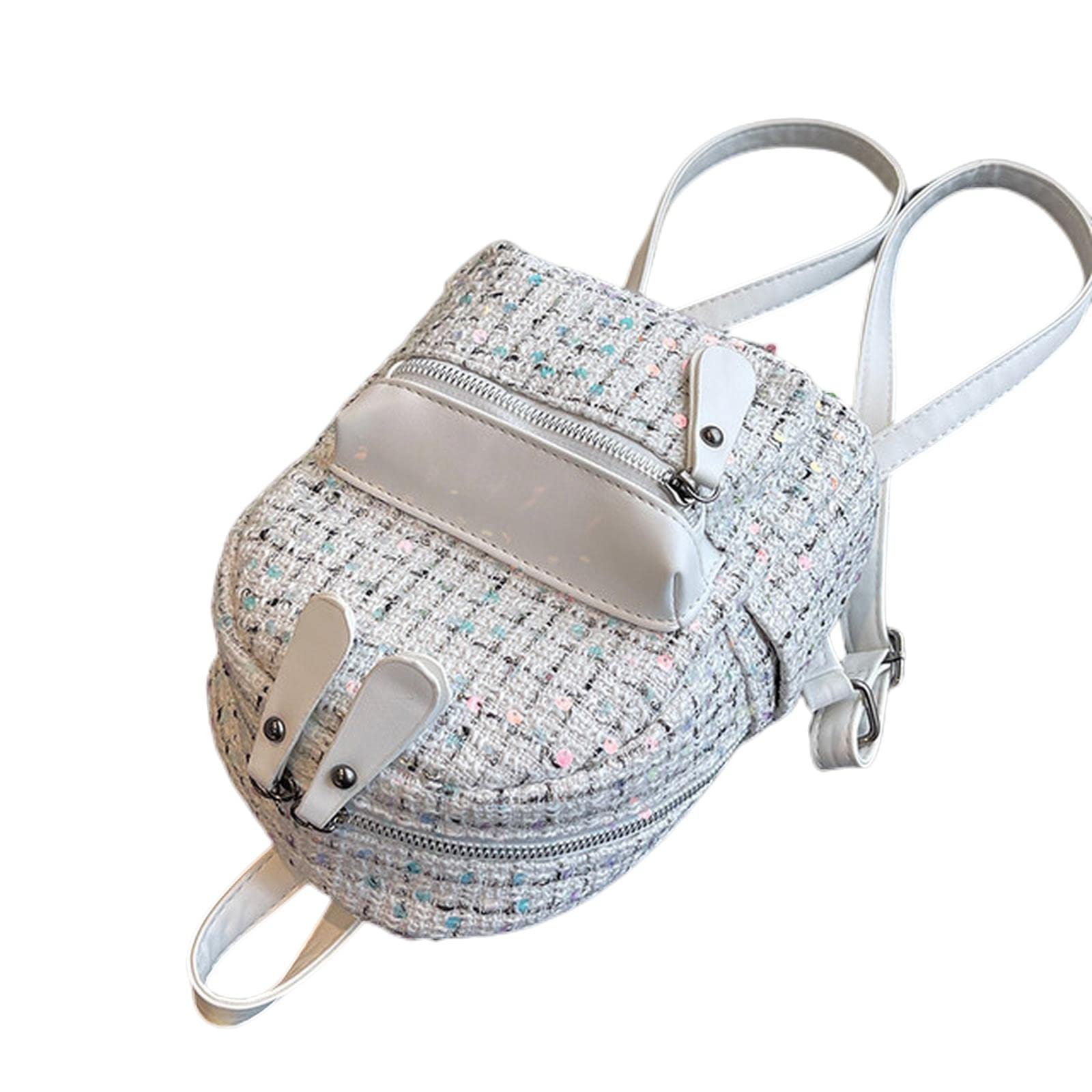 MOGSA Mochila escolar para mujer, con lentejuelas pequeñas, bolsa de hombro para mujer, mini bolsa de viaje para mujer
