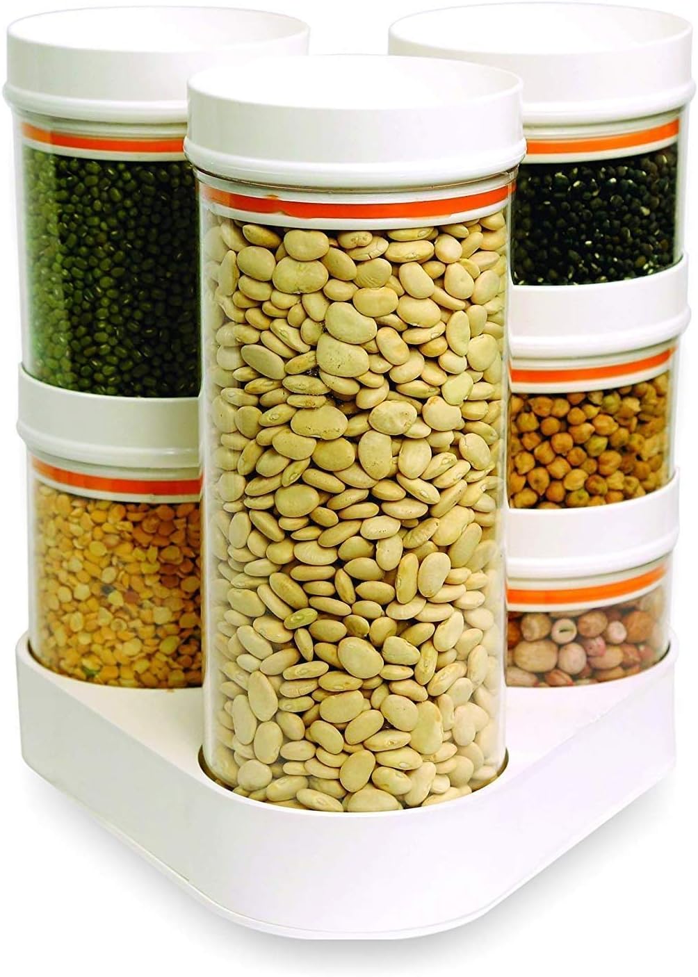 VDNSI Plastic Food Storage Containers - 1000 ml, 500 ml, 250 ml, Multicolored