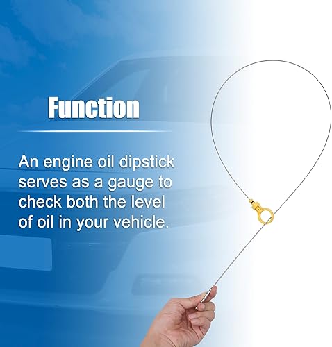 Miniatura 4 de X AUTOHAUX Indicador de nivel de aceite del motor para Chevrolet Express 1500 2003-2014 para Chevrolet Express 2500 2003-2006 Amarillo