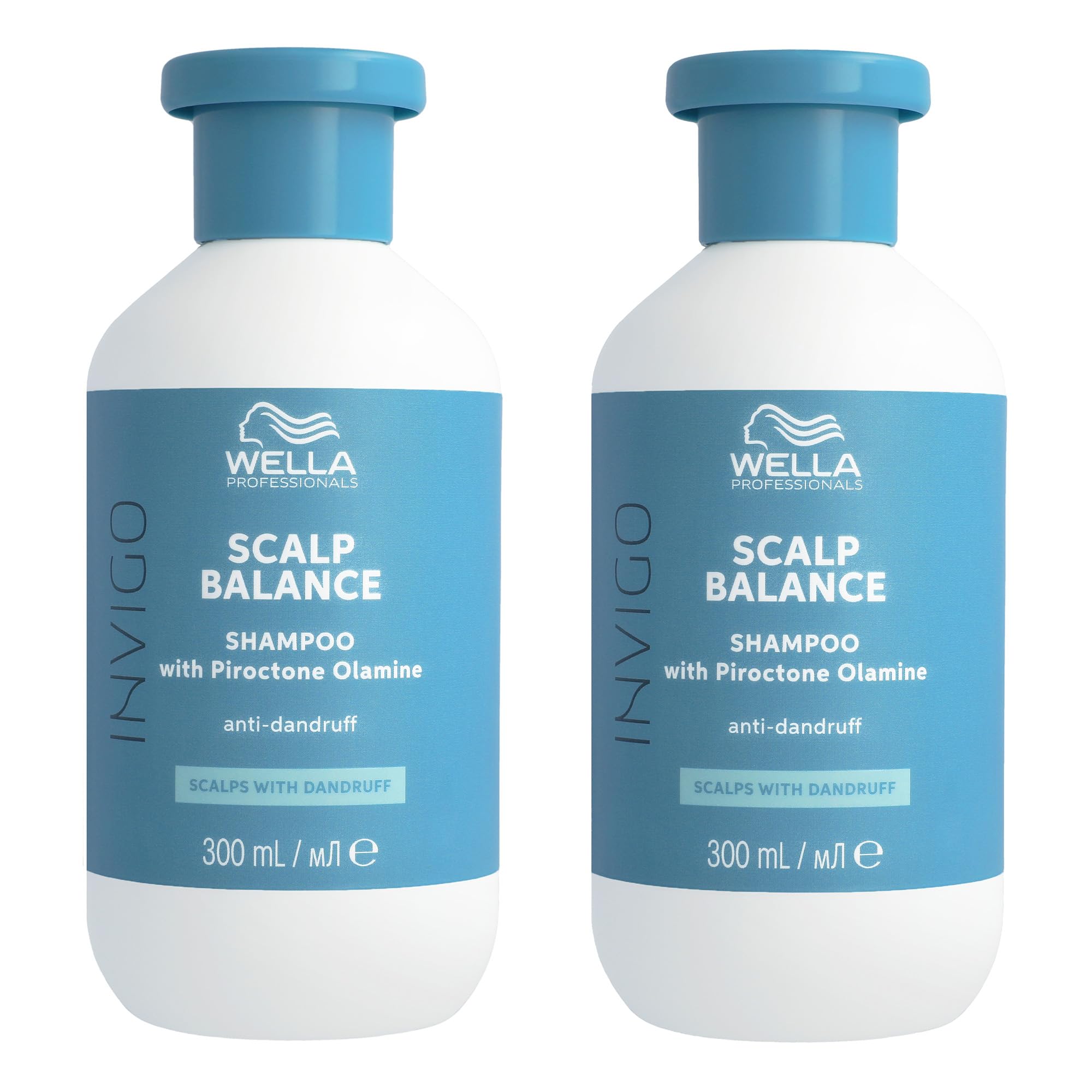 Wella Professionals Invigo Scalp Balance Shampoo – Anti-Schuppen Shampoo für empfindliche Kopfhaut – pflegt und beruhigt mit Allantoin – 2er Pack (je 300 ml)
