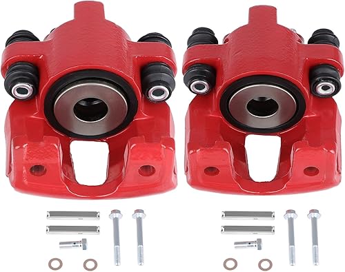 Miniatura 5 de SCITOO Pinzas de freno traseras izquierdas+derecha sin soporte 18-4678 18-4679 rojo compatible para Ford 1997-2004 para Lincoln 1998-2011