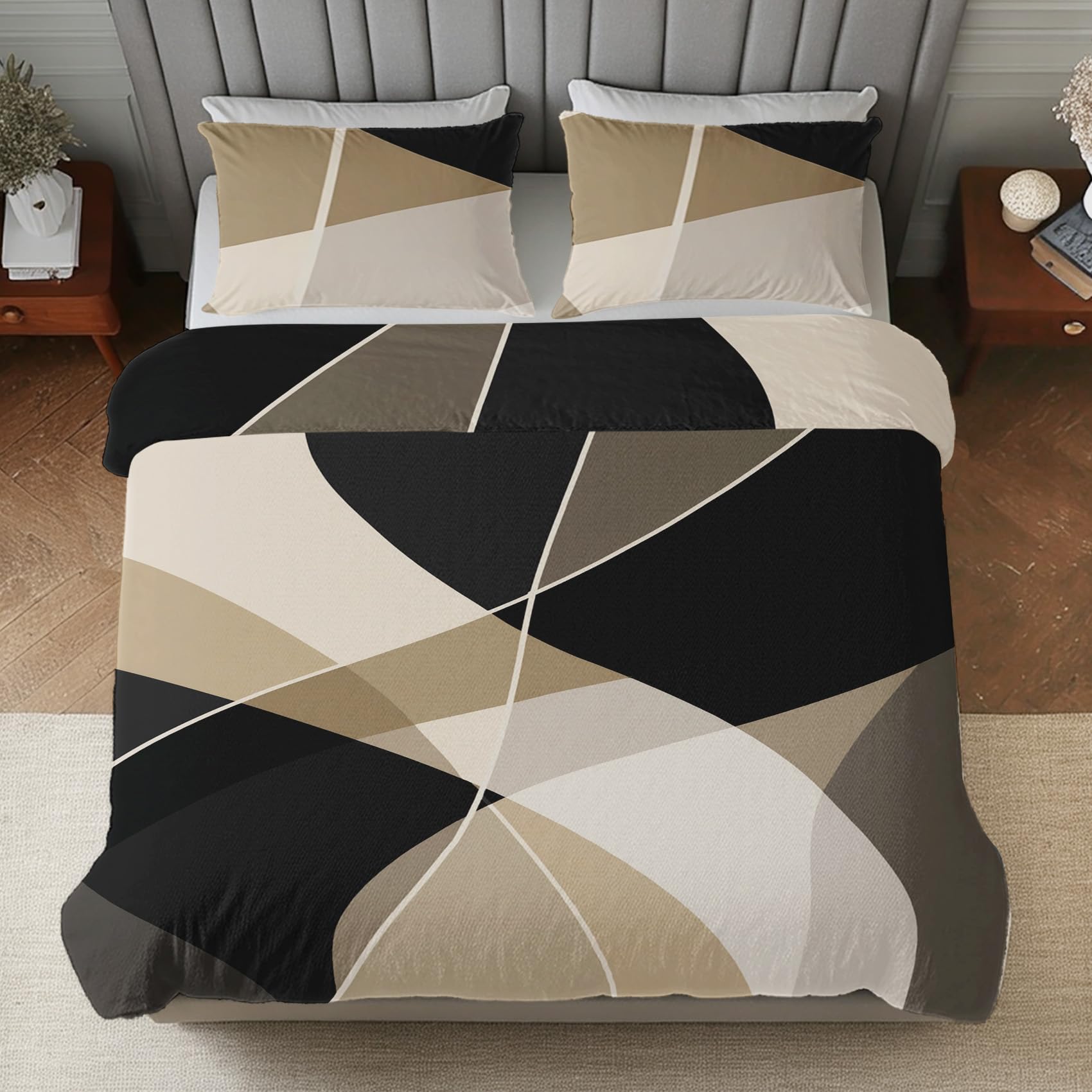 Parure de lit 180x200 géométrique pour transformer l'ambiance de votre chambre à coucher moderne