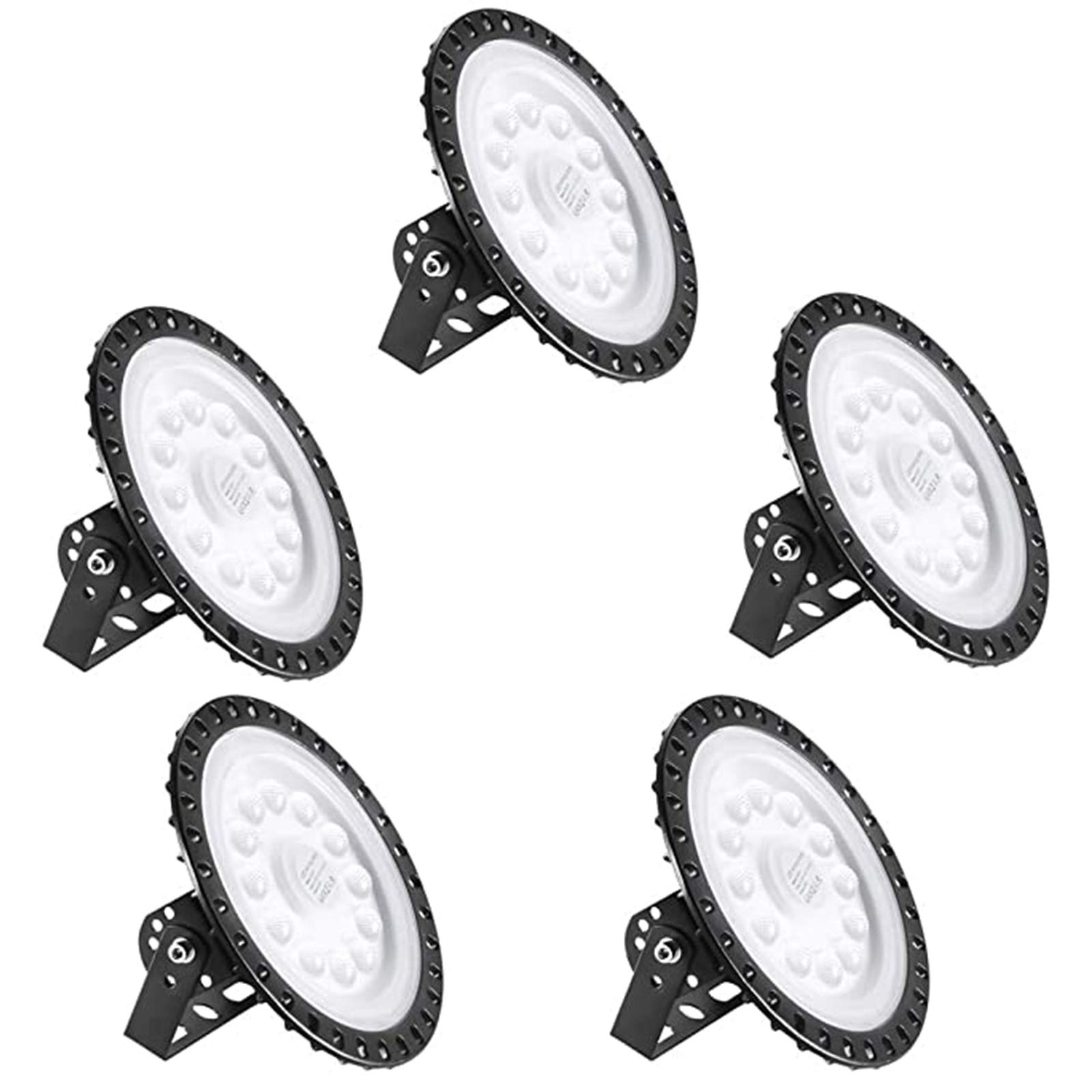 Bellanny5 Pack 50W UFO LED High Bay Light LED UFO Commercial Bay Lighting 4000LM Outdoor Security Light 6500K Daylight White Industrial lamp IP65 Waterproof Perfect for Yard, Garage, Warehouse