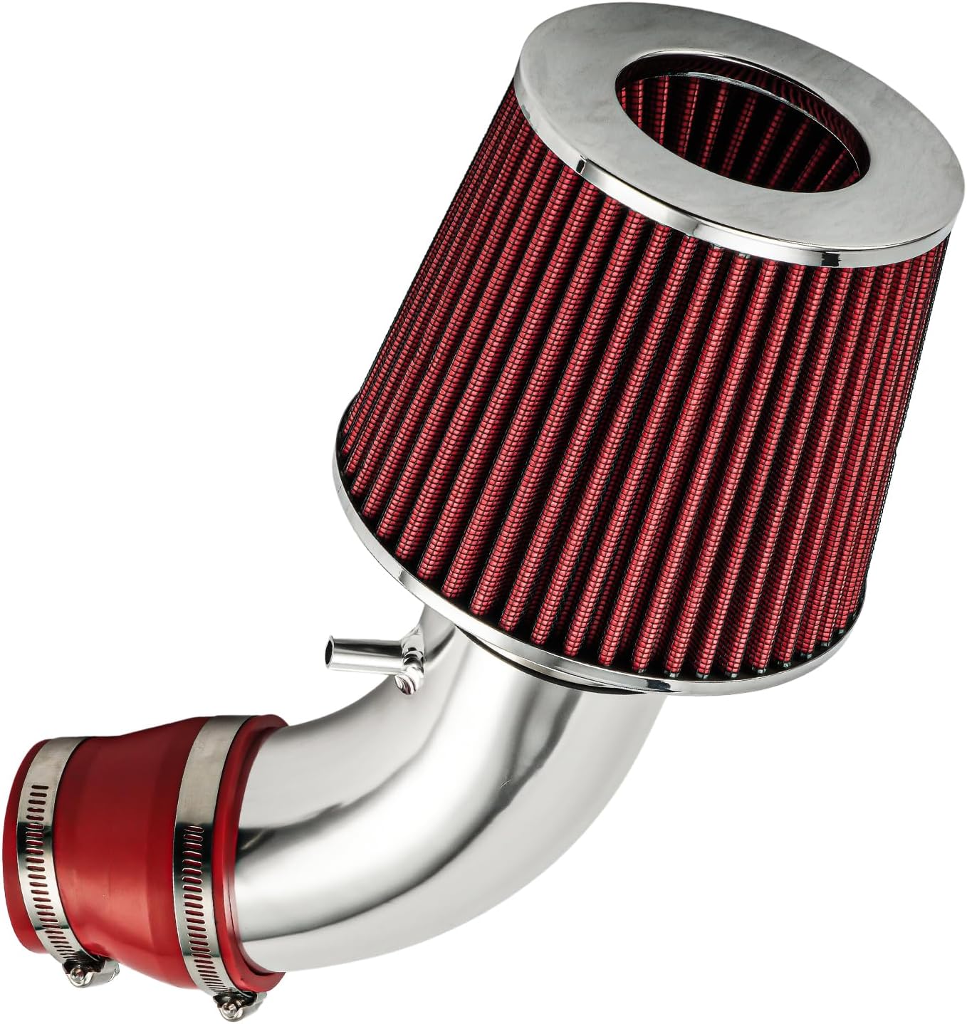 PHILTOP 3" Cold Air Intake Kit System Compatible with Chrysler for 2001-2009 PT Cruiser 2.4L Naturally Aspirated, High Performance, Red