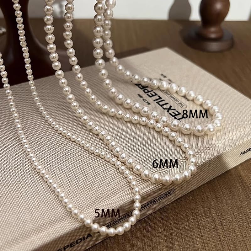 Long Pearl Necklace for women - Elegant Long Necklaces for Women Classic Pearl Choker Necklaces for Women Luxurious Pearl Necklaces for women Timeless Pearls Necklaces for Women Perfect for Weddings Parties Special Occasions3
