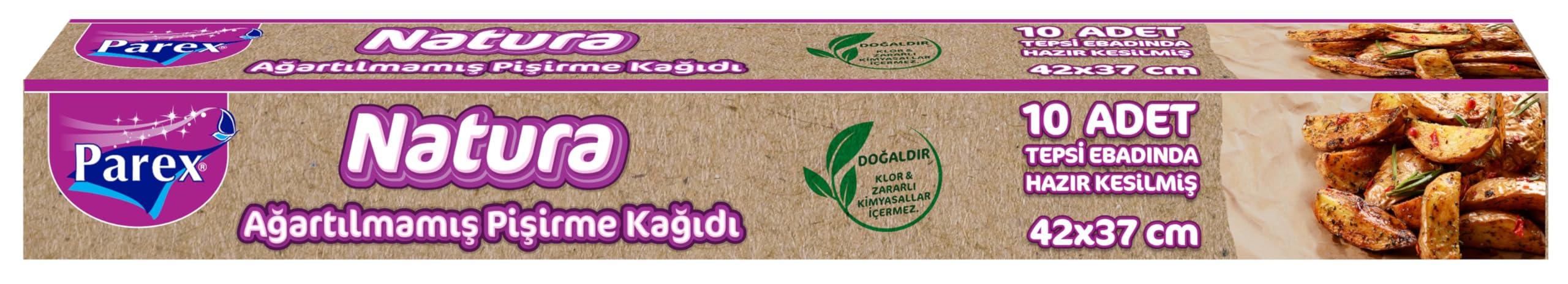 Parex Natura Ağartılmamış Pişirme Kağıdı Hazır Kesilmiş 10'lu
