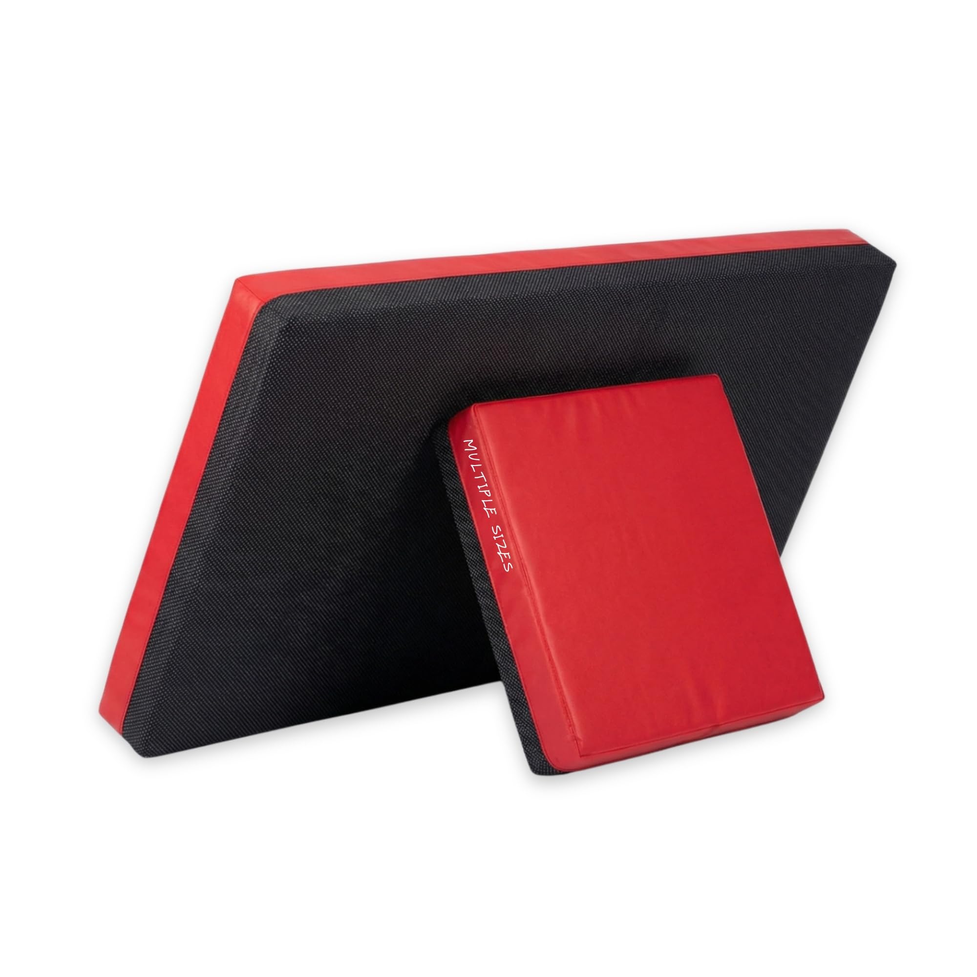 Non-Slip Crash Mat, Safety Exercise Gym Mat Pad, Critical Fall Height Tested to 3 Metres BS:EN1177 [Red, Medium]