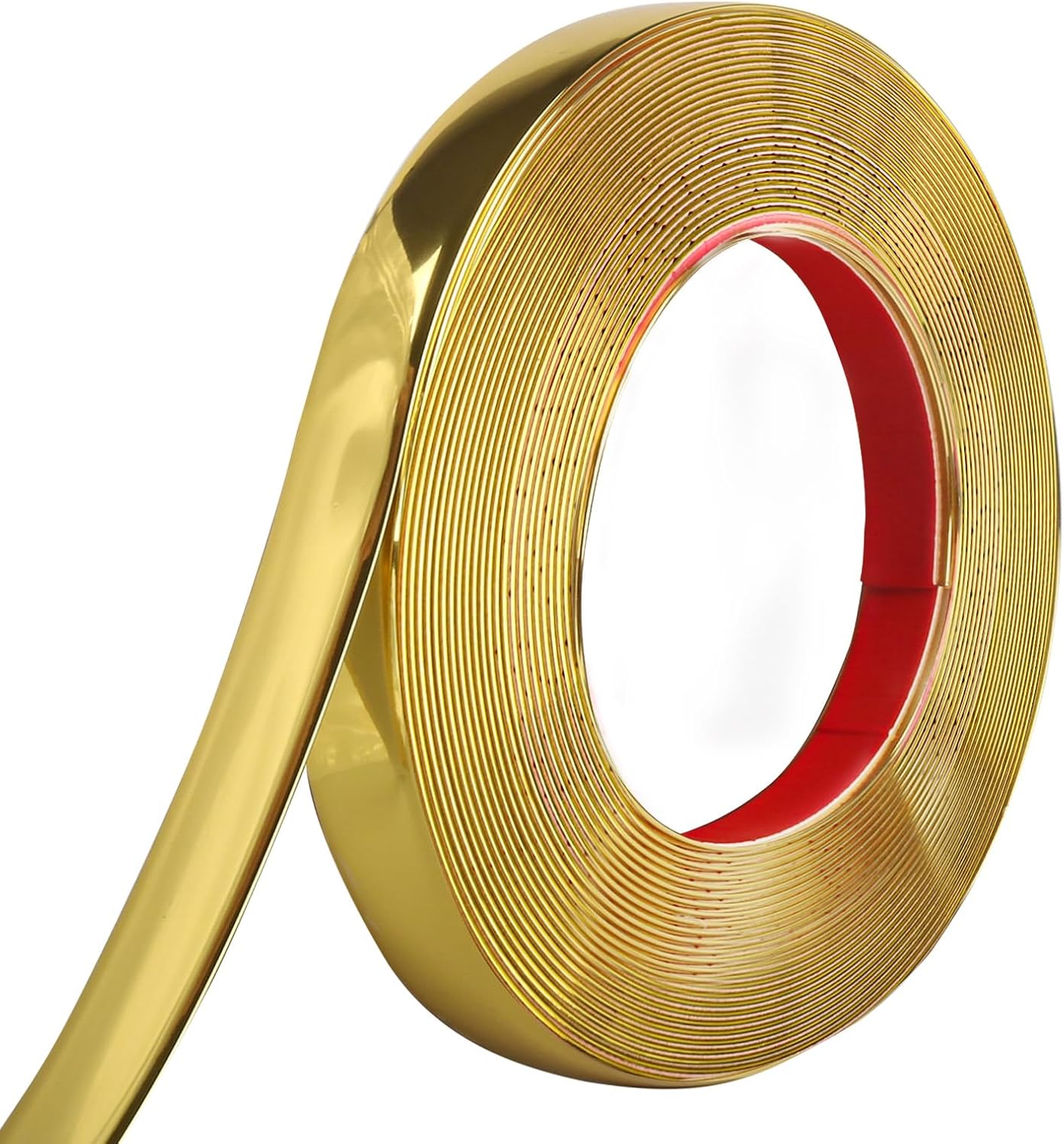 Peel and Stick Molding Trim Waterproof Mirror Tape Border Flexible Wall Trim Molding Self Adhesive for Home Decoration Wall Protection(65.6 Ft)