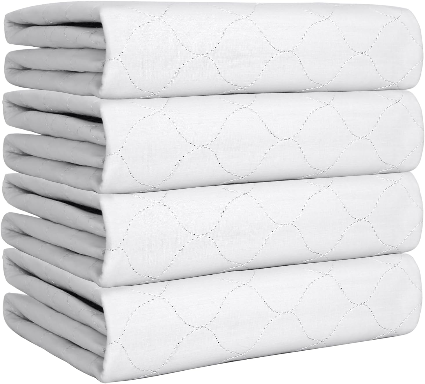 Heavy Absorbency Bed Pad, Washable and Reusable Incontinence Bed Underpads, 34″X36″ (4 Pack), Waterproof Mattress Protector