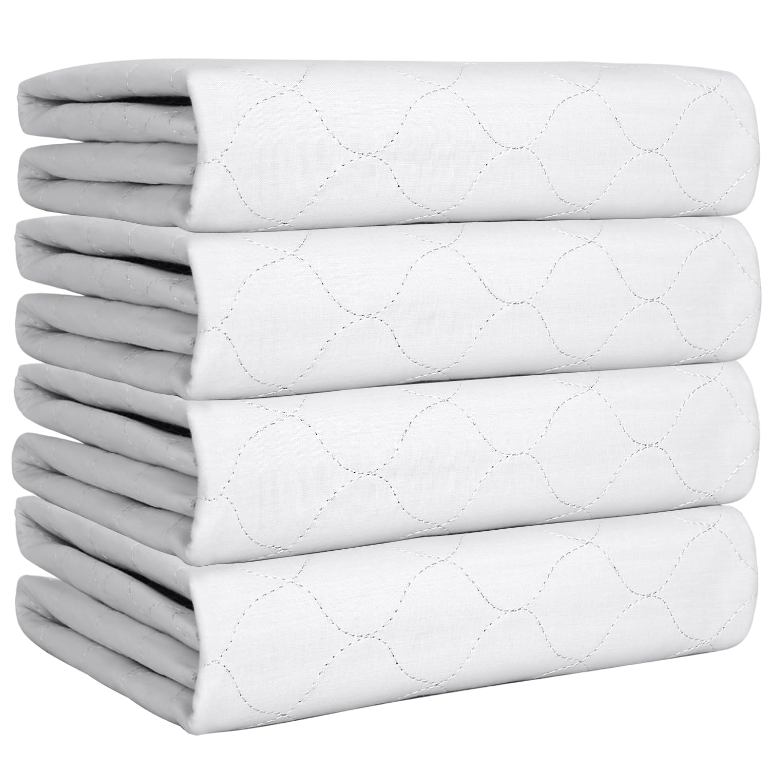 Heavy Absorbency Bed Pad, Washable and Reusable Incontinence Bed Underpads, 34"X36" (4 Pack), Waterproof Mattress ProtectorOEKO-TEX STANDARD 100