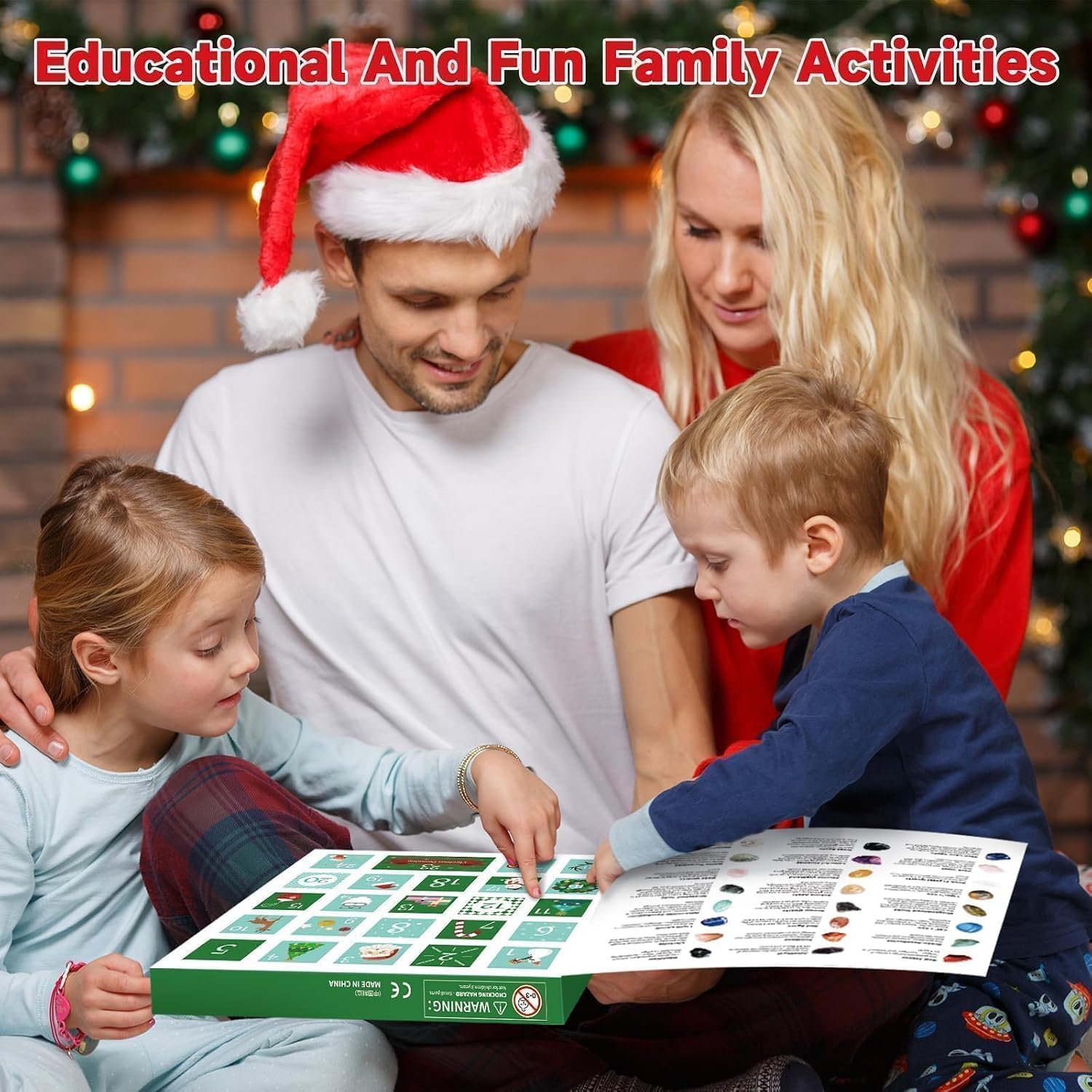 Rock Collection Advent Calendar 2025 Christmas,Advent Calendar for Kids,Minerals & Fossils with 24 Days Gemstones,Complete Gem&Fossil Collection Crystal Countdown Calendar Birthday Gift for Kids