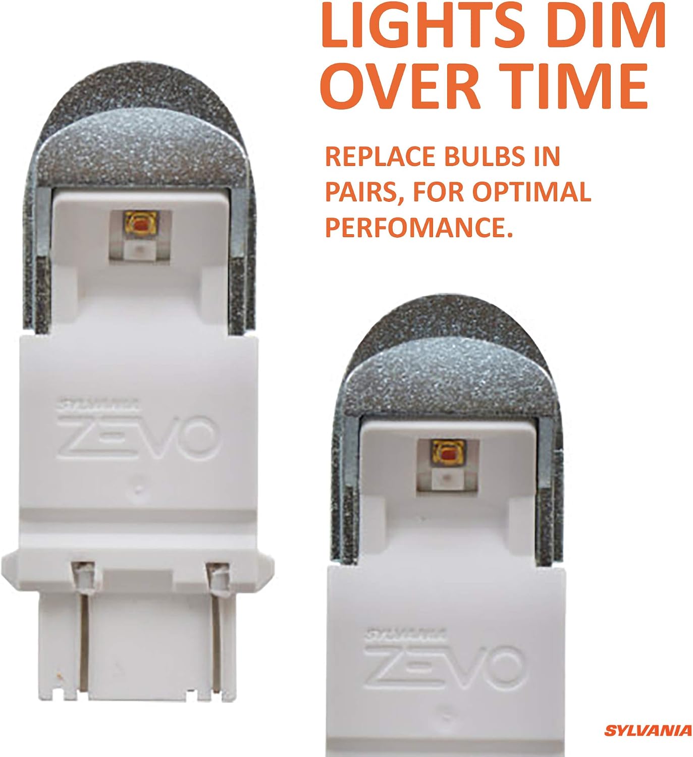 SYLVANIA - 3156 ZEVO LED Red Bulb - Bright LED Bulb, Ideal for Stop and Tail Lights (Contains 2 Bulbs)