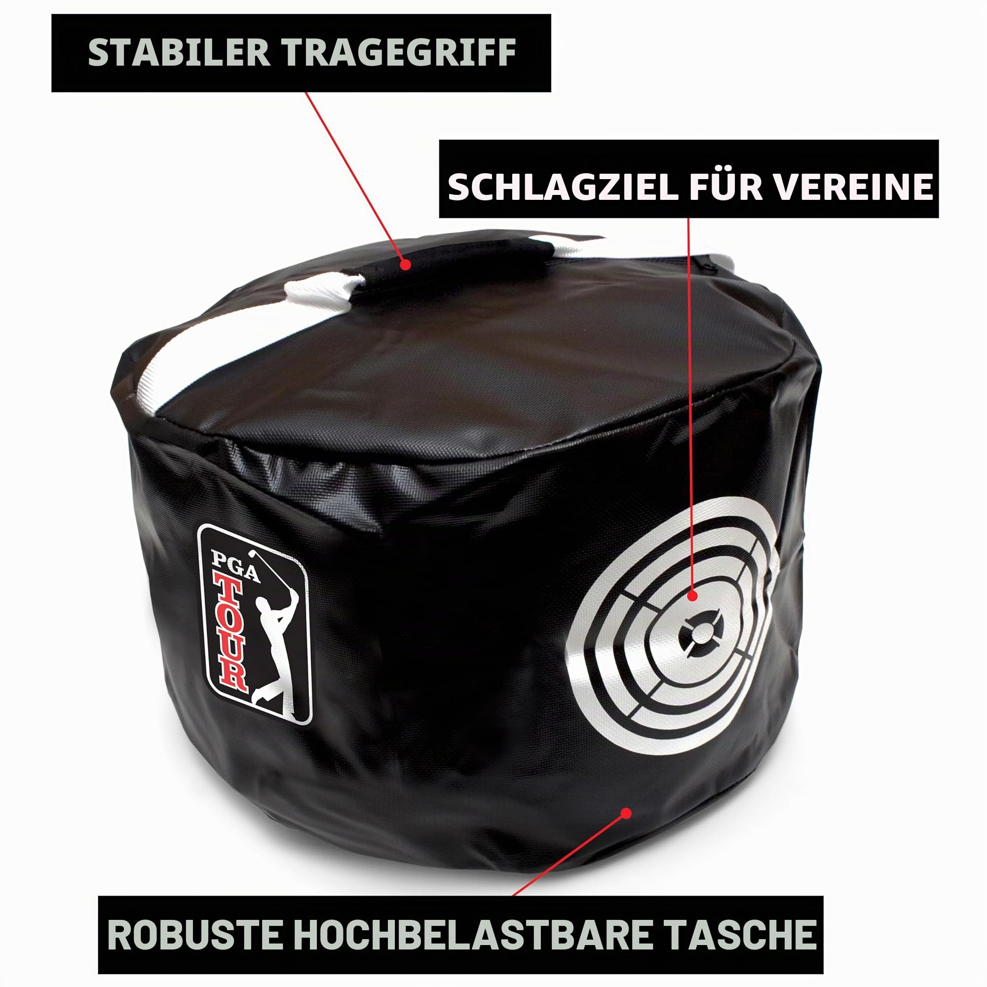 PGA Tour Club Impact Golftasche, Schwarz