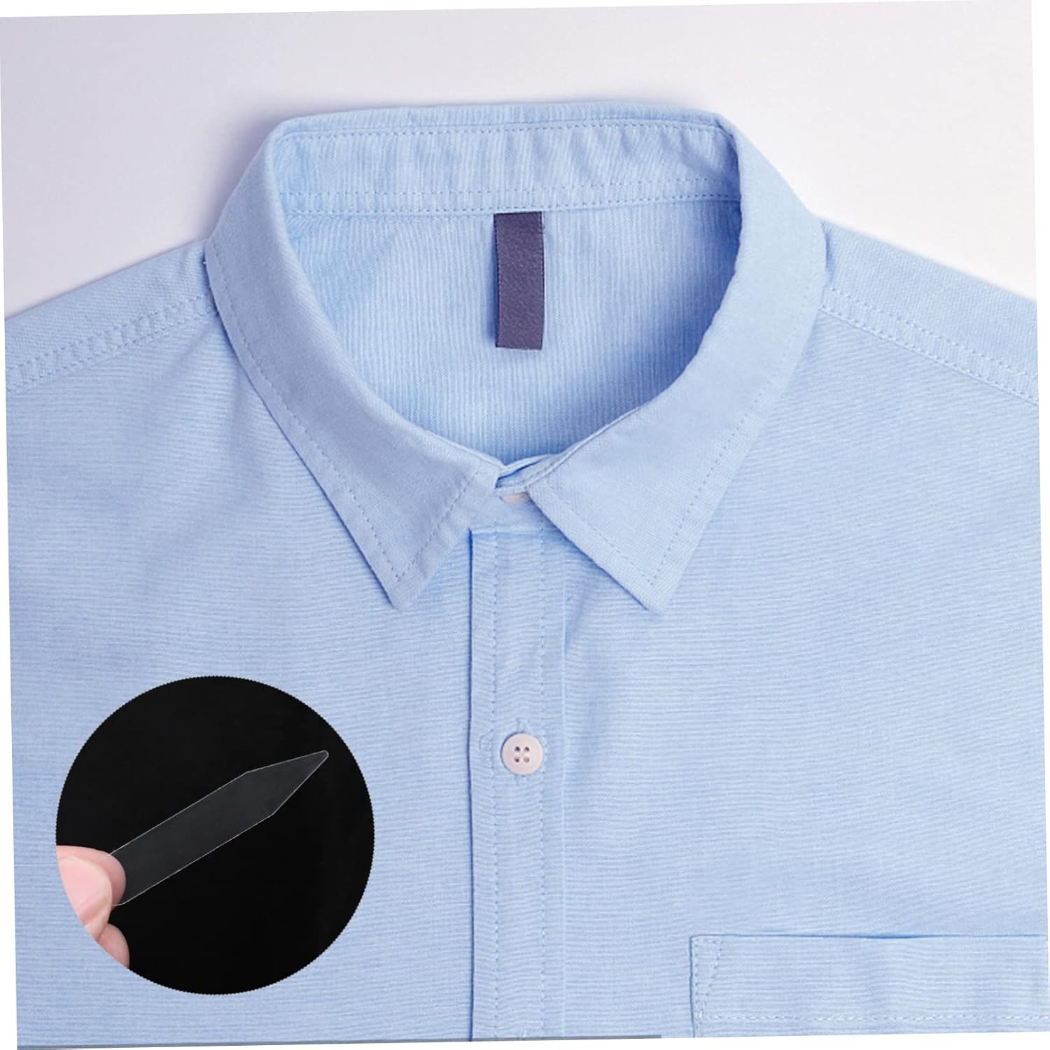 FOMIYES Transparent Collar Stiffener for Dress Shirts Durable Collar Support to Maintain Shape Fits Styles for
