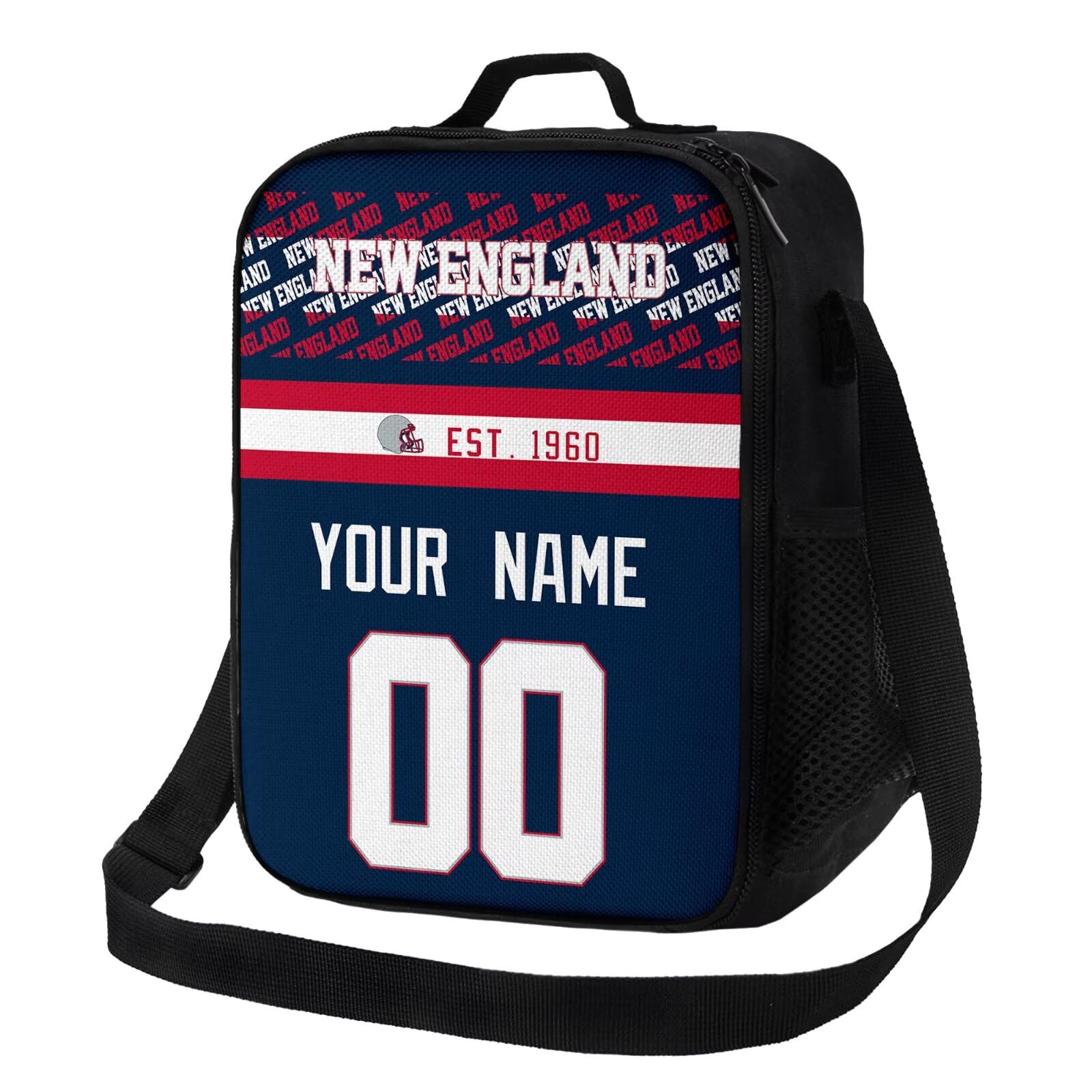 ANTKING New England Lunch Bag Custom Name Number Lunch Box for Boys Youth Men Gifts