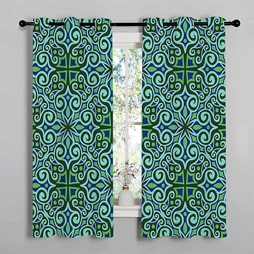 Cortinas térmicas opacas de color verde, divisor de cortina oscura, para separación de habitaciones, cortinas para Ventanas de Cuarto de 55 pulgadas