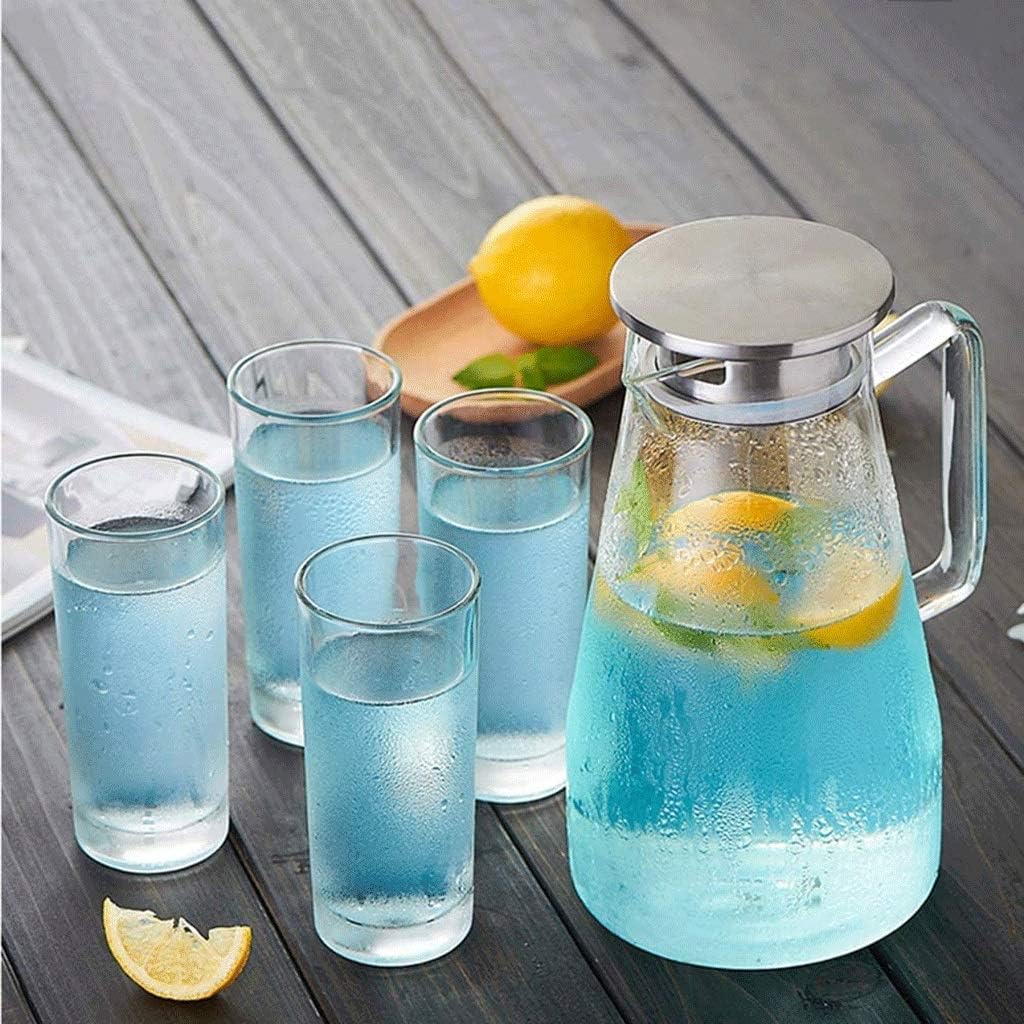 Glass kettle, resistant to cold and heat, and generous, easy to clean, fluent in water, and can also contain juice, milk, etc