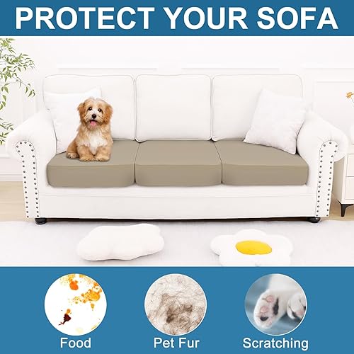 Miniatura 66 de Smiry Fundas de cojín de sofá con estampado, fundas de sofá elásticas y suaves para sofá, funda de sofá antideslizante lavable protector de muebles