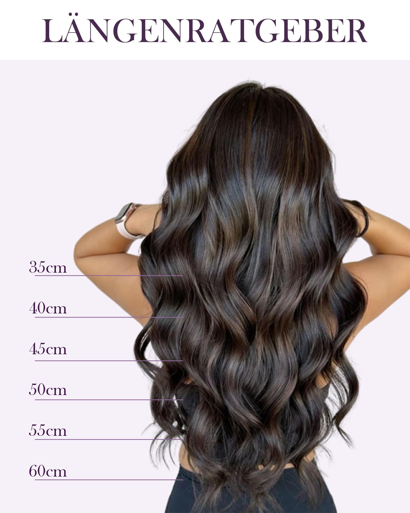LaaVoo Braun Genius Tressen Echthaar 60cm Echthaar Extensions Tressen Dunkelbraun Haarverlängerung Zum Einnähen Doppelt Hair Weft Extensions Braun #2 80Gramm